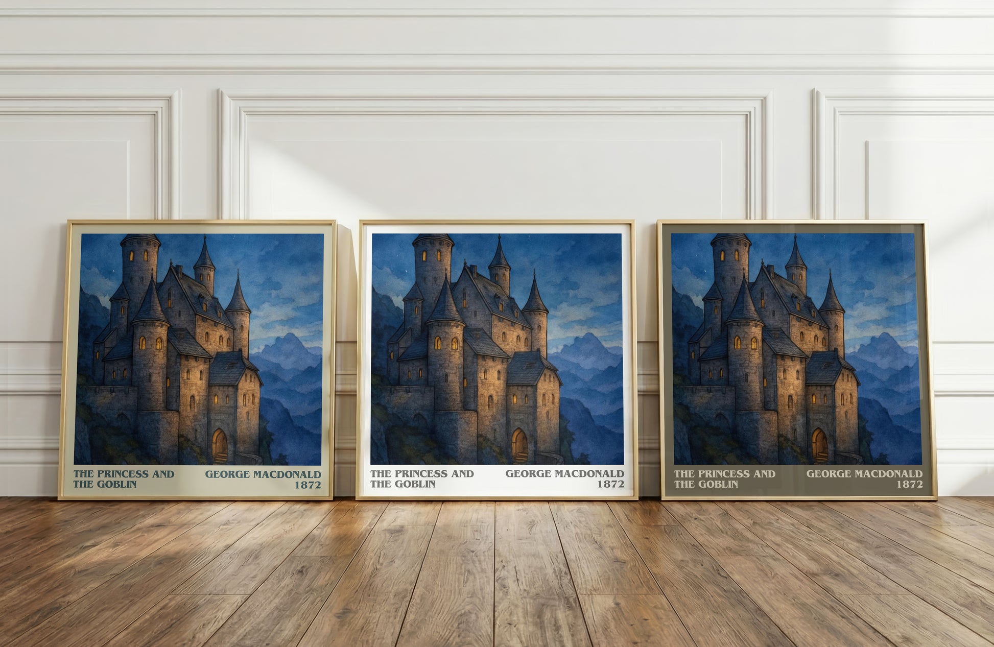 The Princess And The Goblin literary art print colour and style options – George Macdonald book art