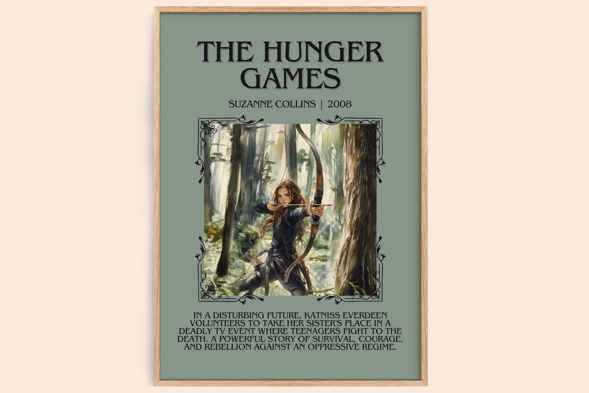 Hunger Games Minimalist Book Poster by Suzanne Collins