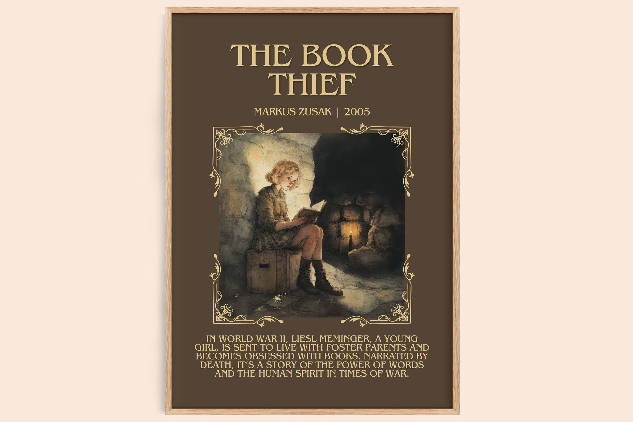The Book Thief Minimalist Book Poster by Markus Zusak