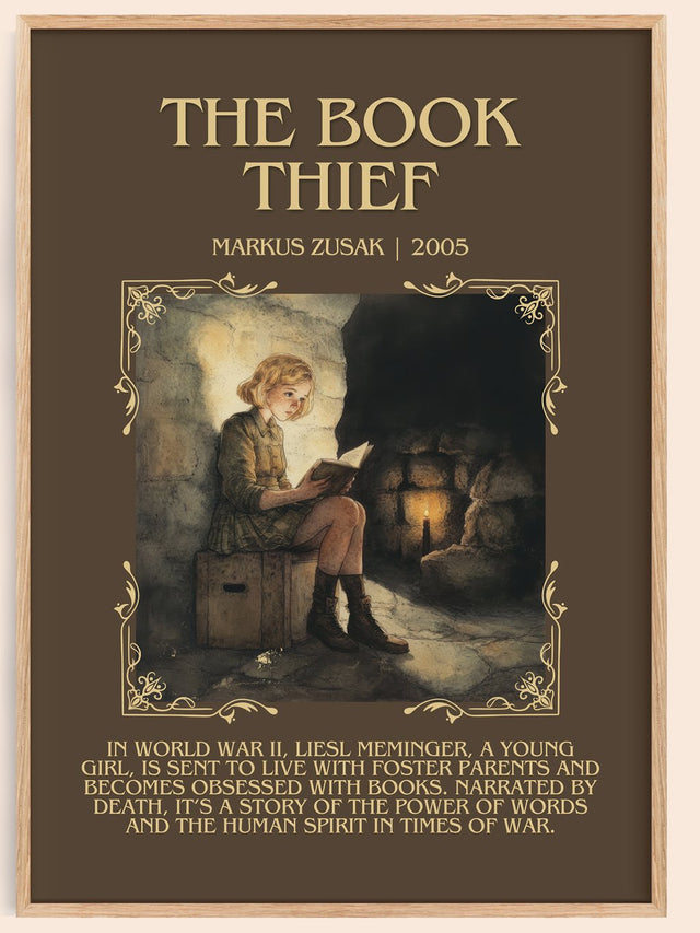 The Book Thief Minimalist Book Poster by Markus Zusak