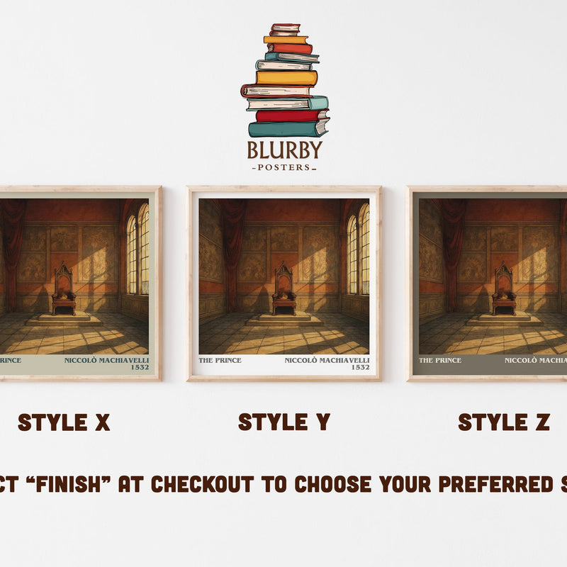 The Prince literary print in frame leaning in hallway – philosophy wall art