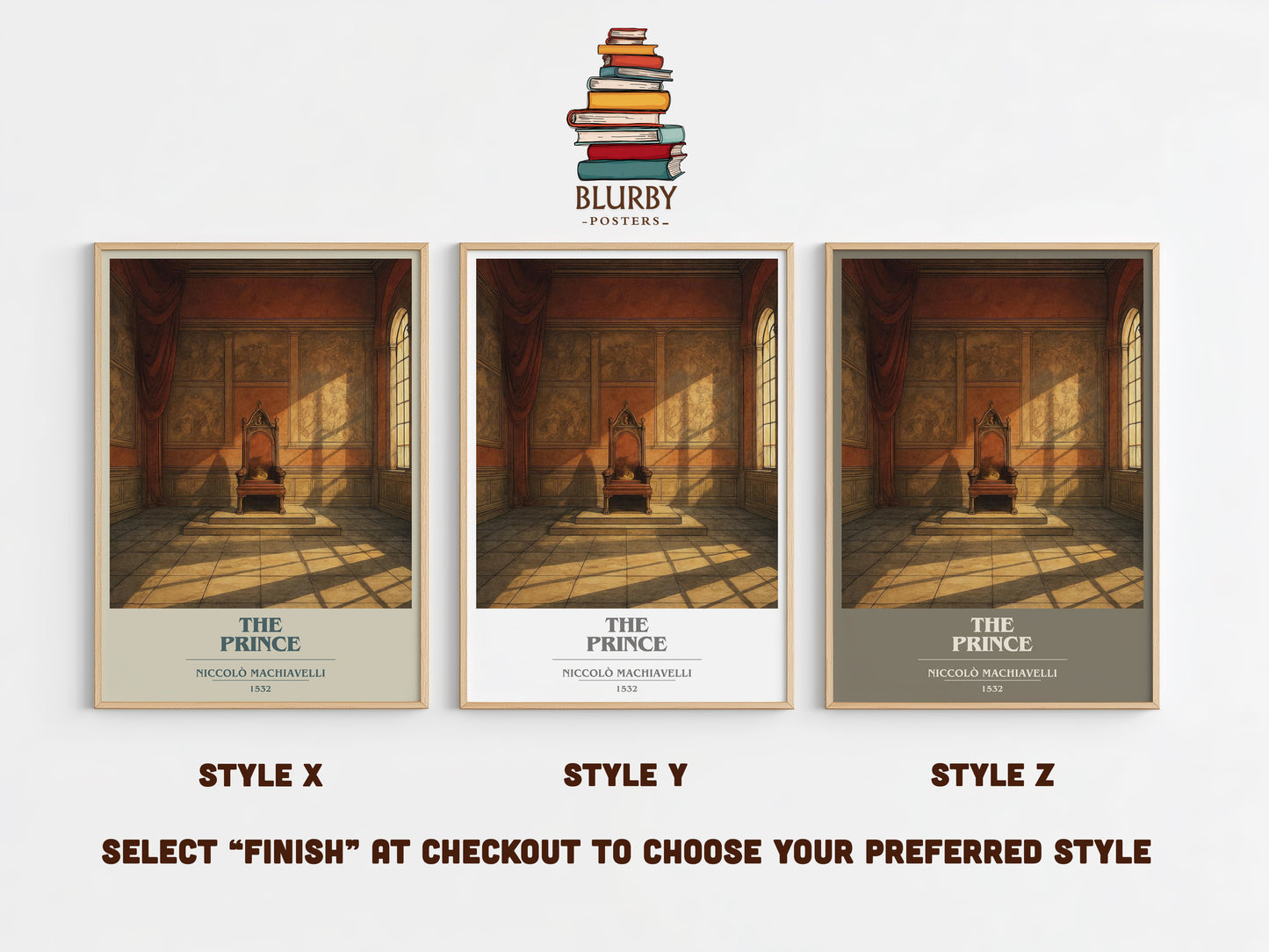 The Prince book cover print in frame leaning in hallway – philosophy wall art