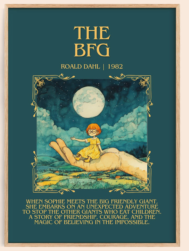 The BFG Minimalist Book Poster by Roald Dahl