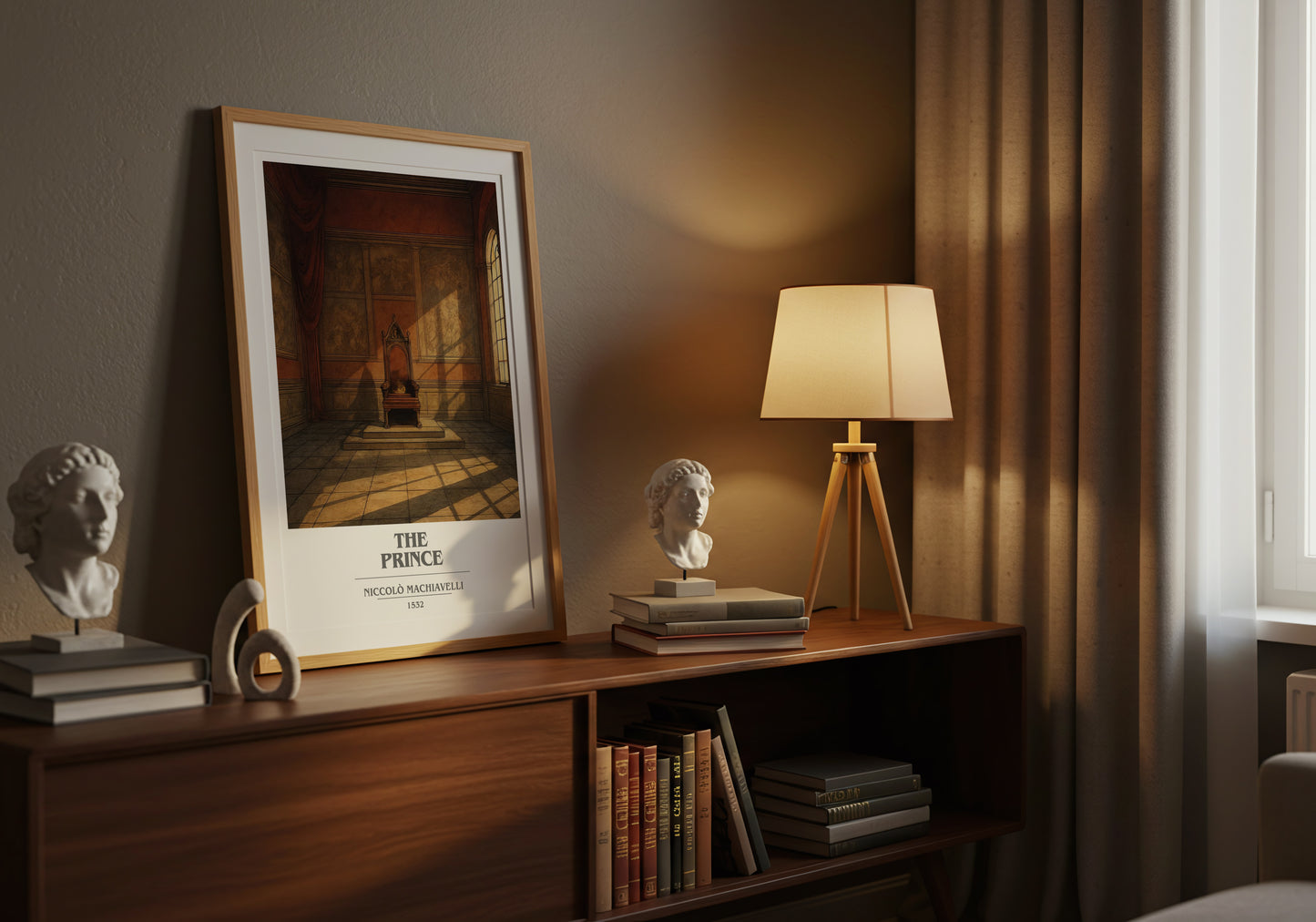 The Prince book cover book poster framed on wall – philosophy wall art