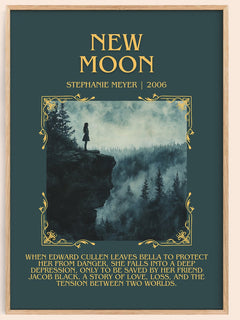 New Moon Minimalist Book Poster by Stephenie Meyer