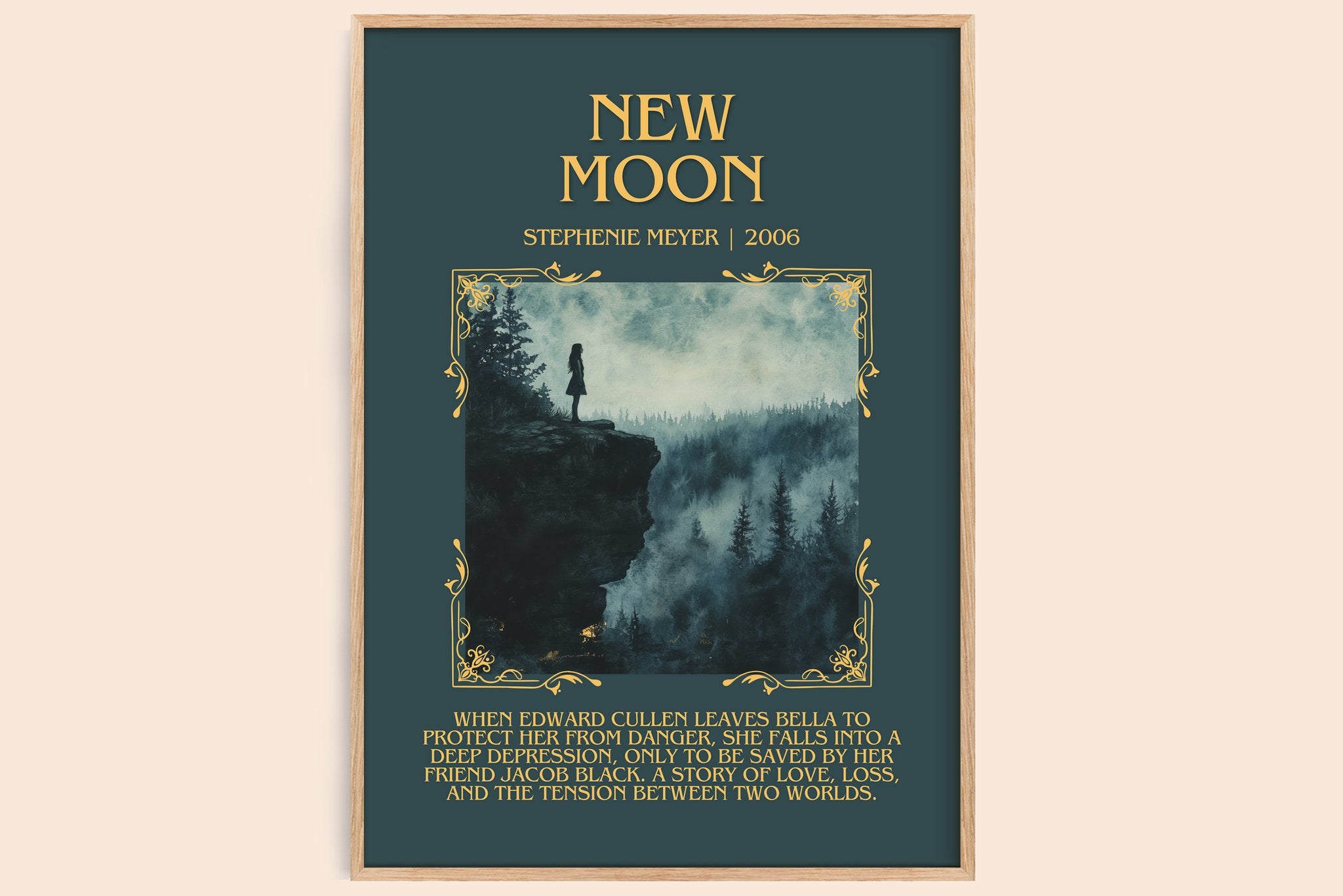 New Moon Minimalist Book Poster by Stephenie Meyer