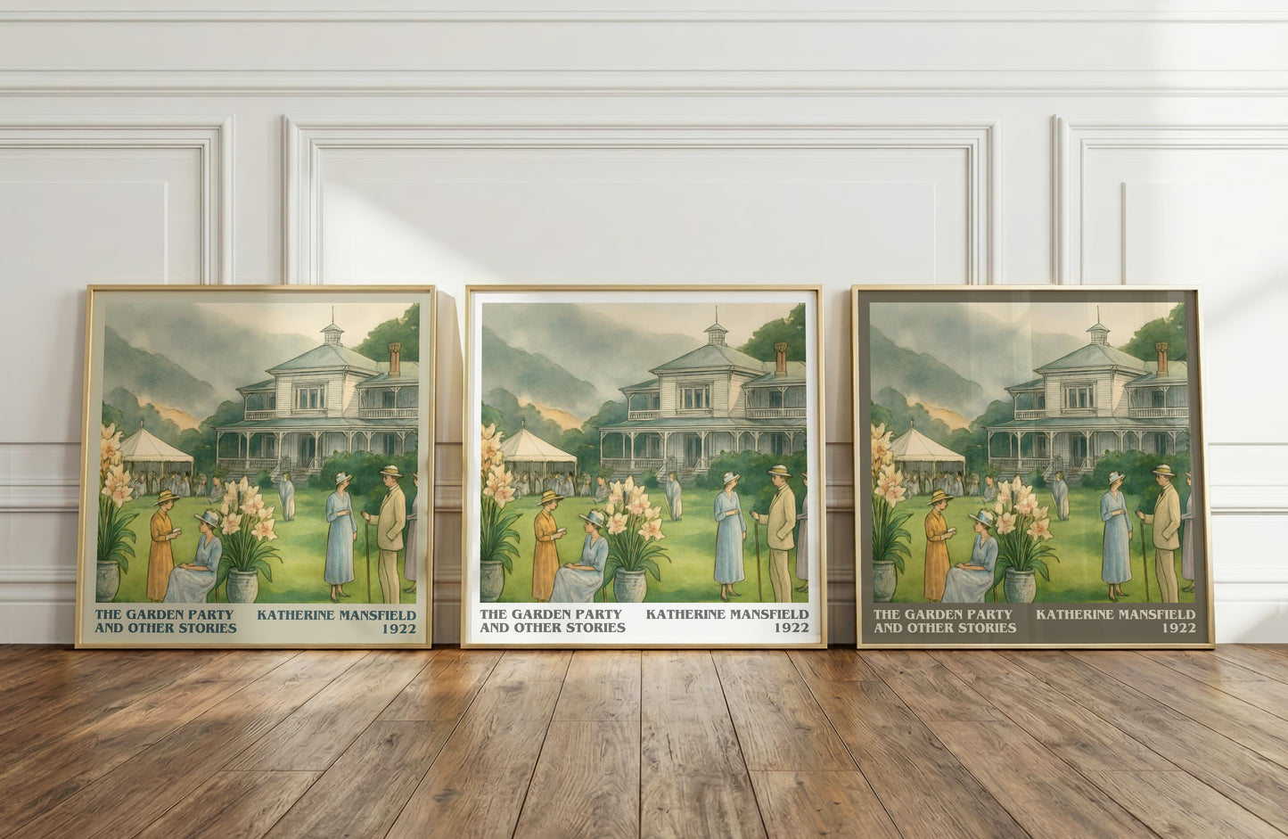 The Garden Party And Other Stories literary art print colour and style options – Katherine Mansfield book art