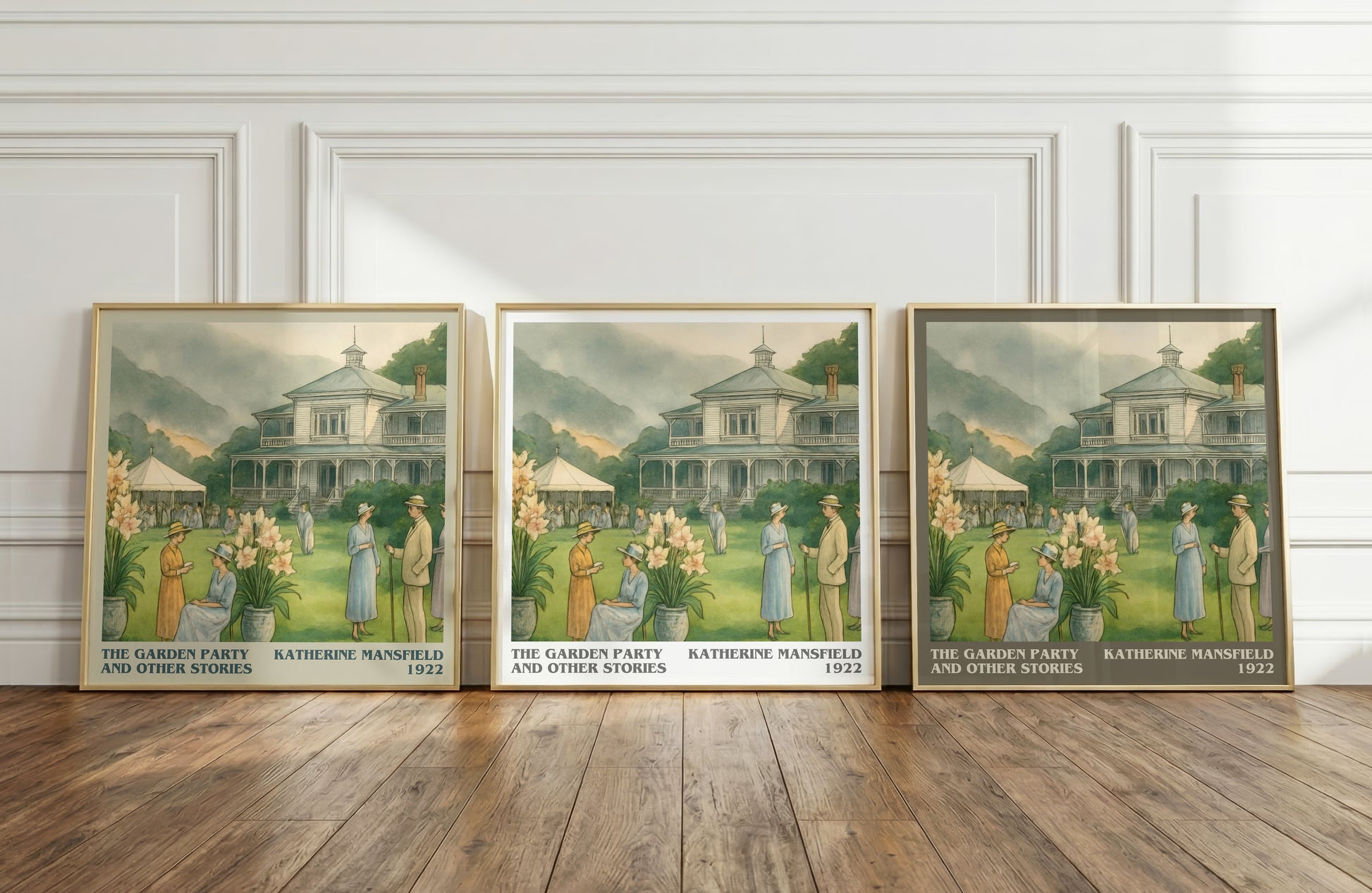 The Garden Party And Other Stories literary art print colour and style options – Katherine Mansfield book art