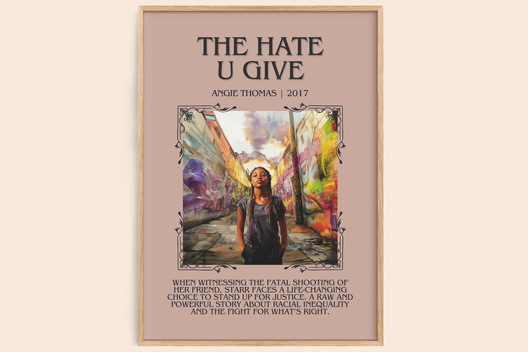 The Hate U Give Minimalist Book Poster by Angie Thomas