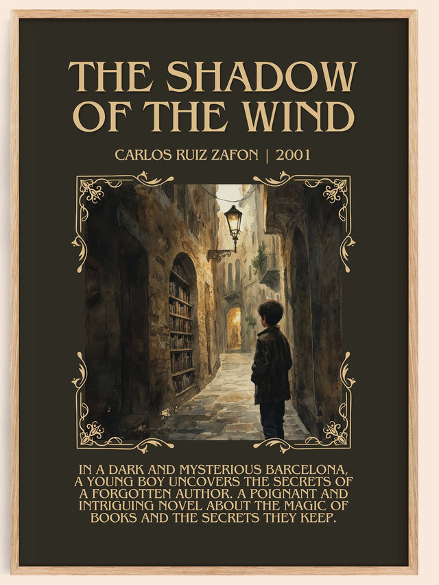 The Shadow Of The Wind Minimalist Book Poster by Carlos Ruiz Zafón