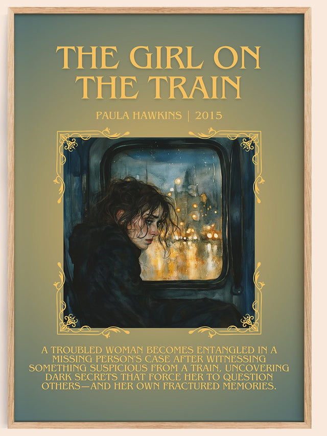 The Girl on the Train Minimalist Book Poster by Paula Hawkins