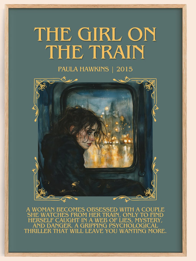 The Girl on the Train Minimalist Book Poster by Paula Hawkins