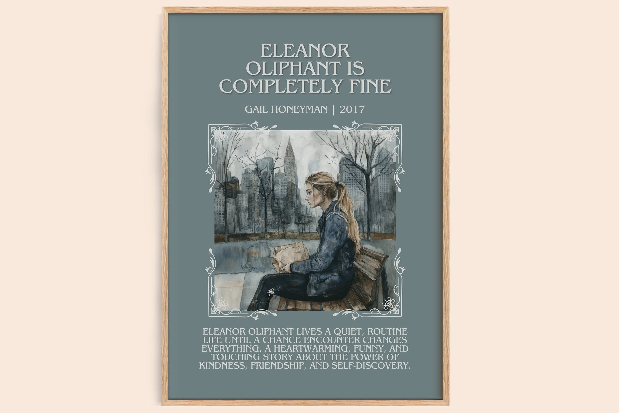 Eleanor Oliphant Is Completely Fine Minimalist Book Poster by Gail Honeyman