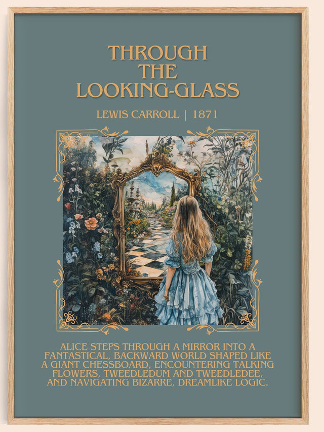 Through The Looking-Glass Minimalist Book Poster by Lewis Carroll
