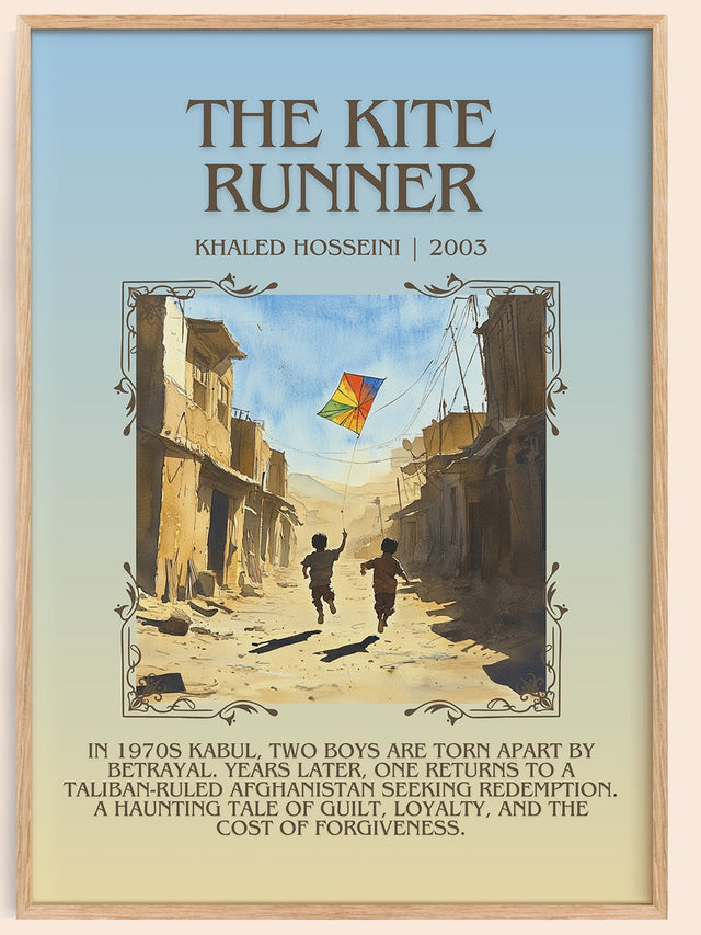 The Kite Runner Minimalist Book Poster by Khaled Hosseini