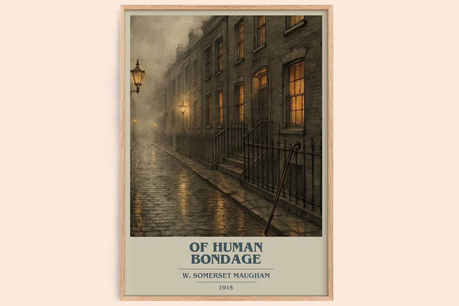 Of Human Bondage book cover book poster by W. Somerset Maugham – framed literary art print