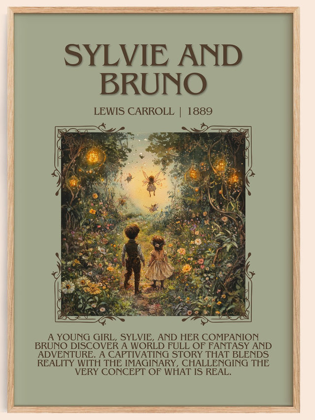 Sylvie and Bruno Minimalist Book Poster by Lewis Carroll