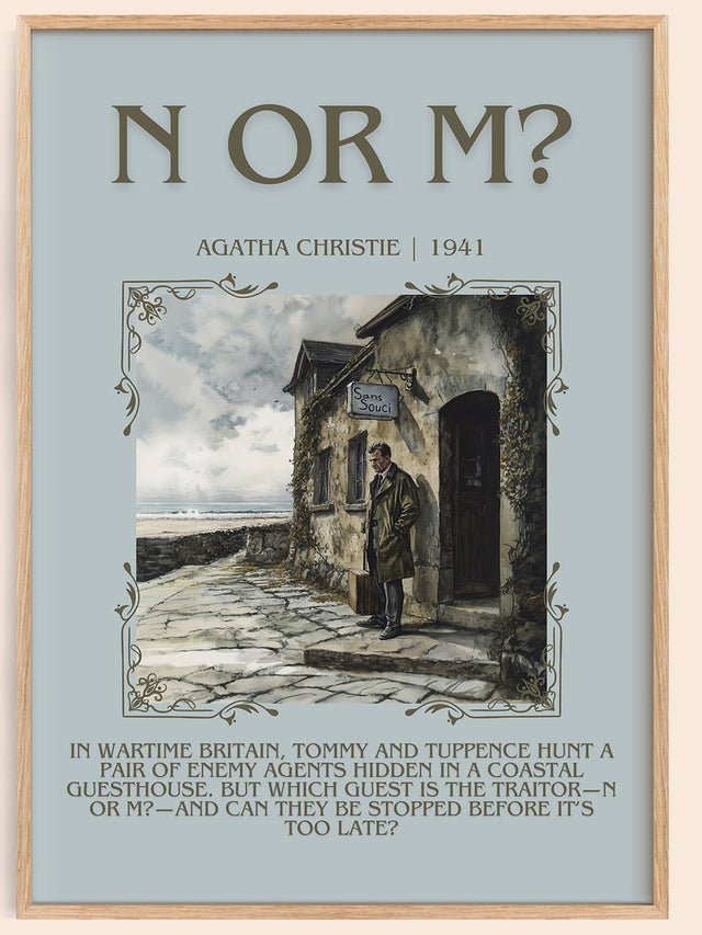 N Or M? Minimalist Book Poster by Agatha Christie
