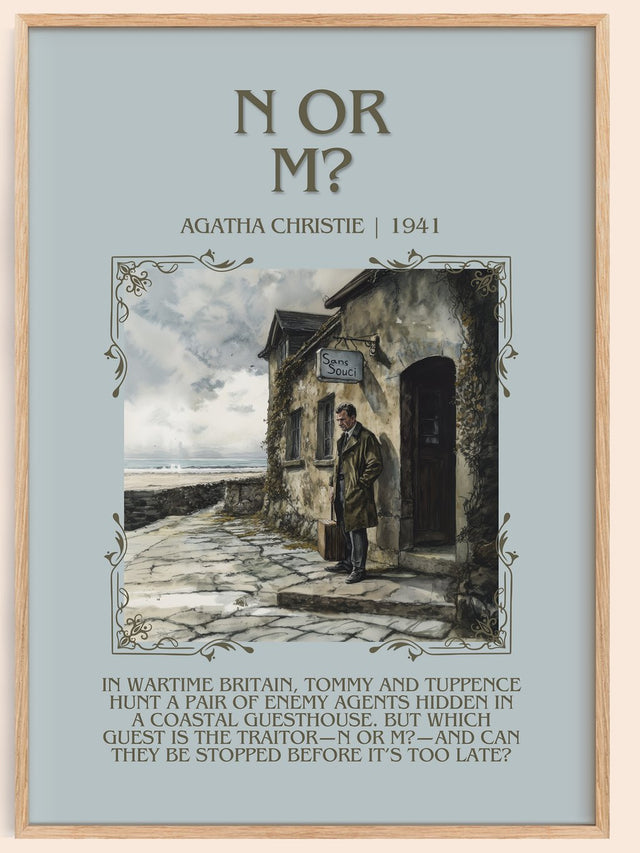 N Or M? Minimalist Book Poster by Agatha Christie