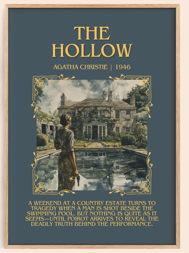 The Hollow Minimalist Book Poster by Agatha Christie
