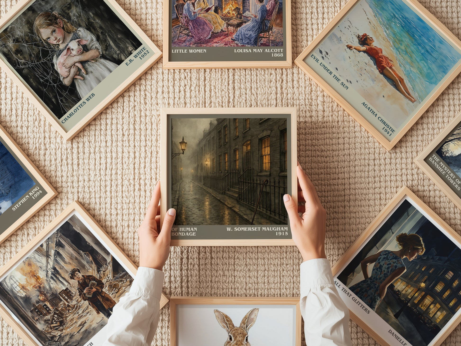 Of Human Bondage literary book poster framed on wall – coming of age wall art