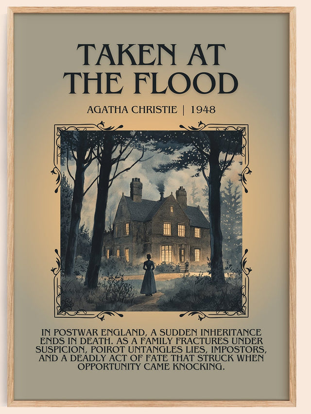 Taken at the Flood Minimalist Book Poster by Agatha Christie