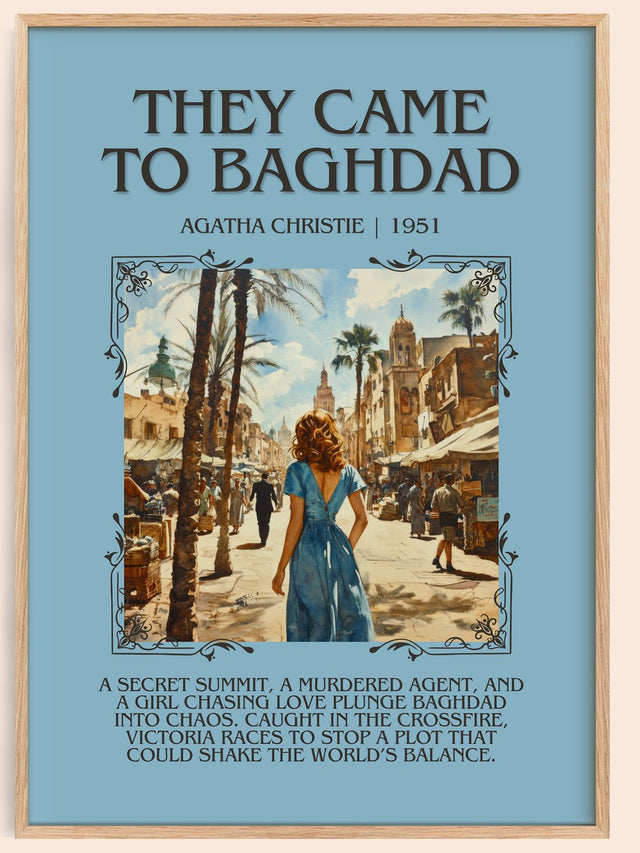 They Came to Baghdad Minimalist Book Poster by Agatha Christie