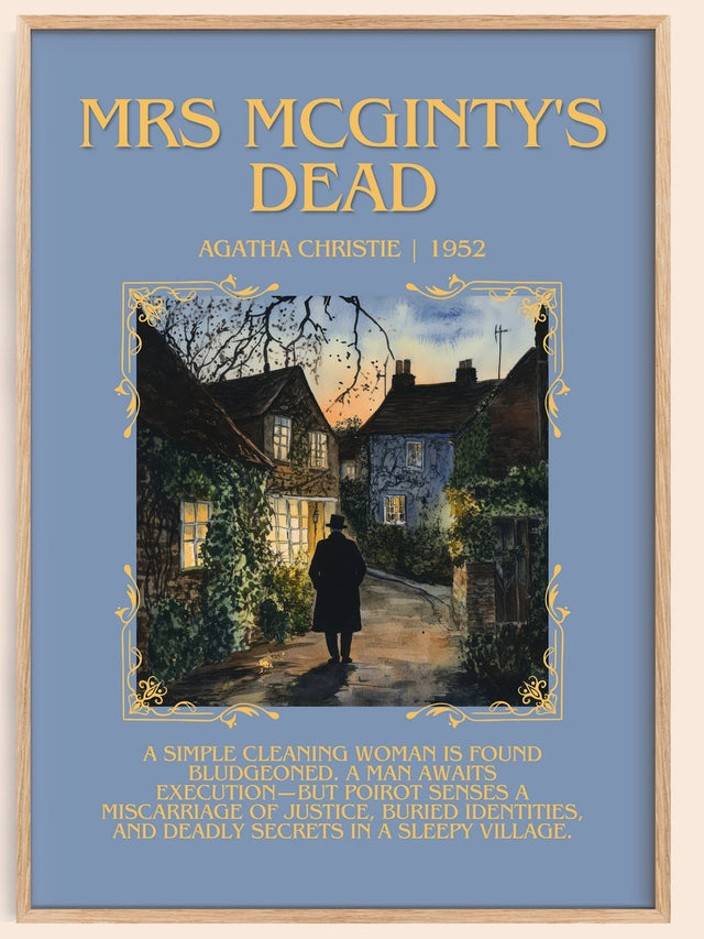 Mrs McGinty's Dead Minimalist Book Poster by Agatha Christie