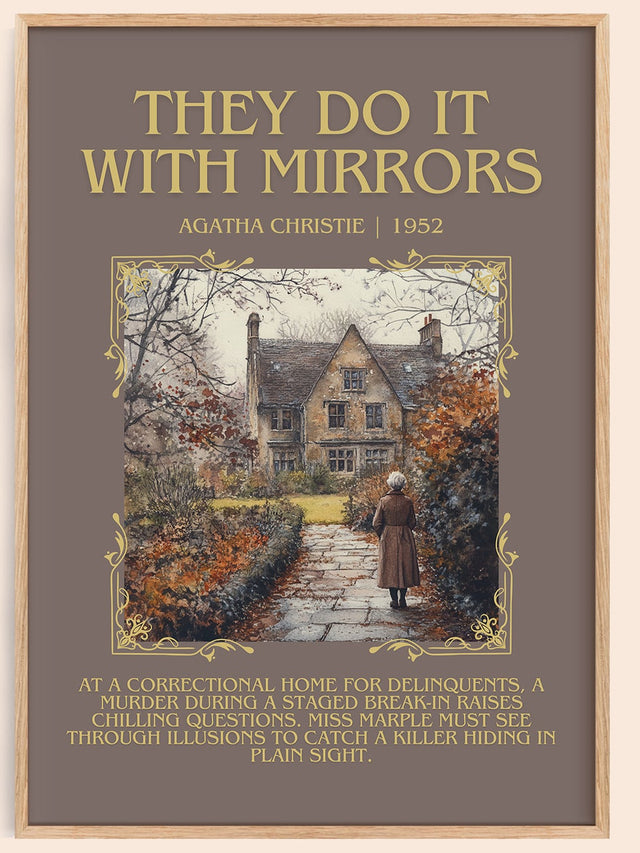 They Do It with Mirrors Minimalist Book Poster by Agatha Christie