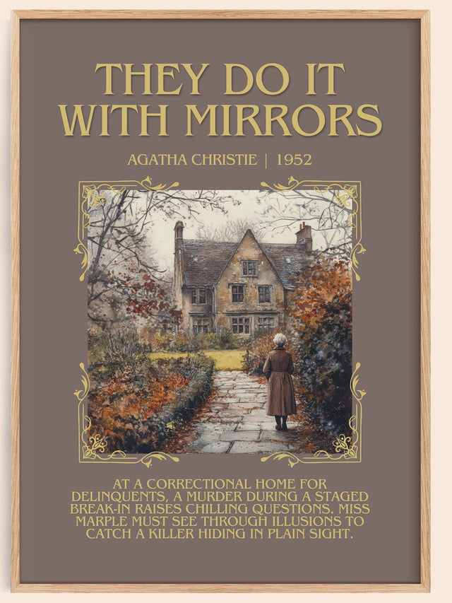They Do It with Mirrors Minimalist Book Poster by Agatha Christie