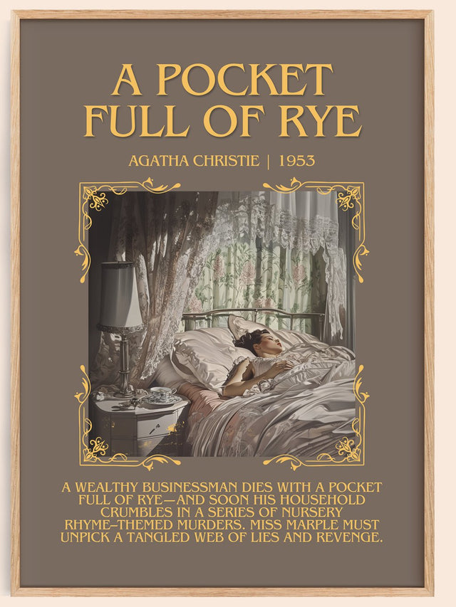 A Pocket Full of Rye Minimalist Book Poster by Agatha Christie