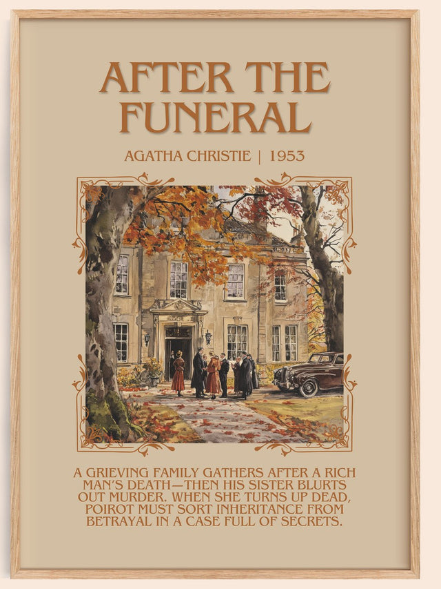 After the Funeral Minimalist Book Poster by Agatha Christie