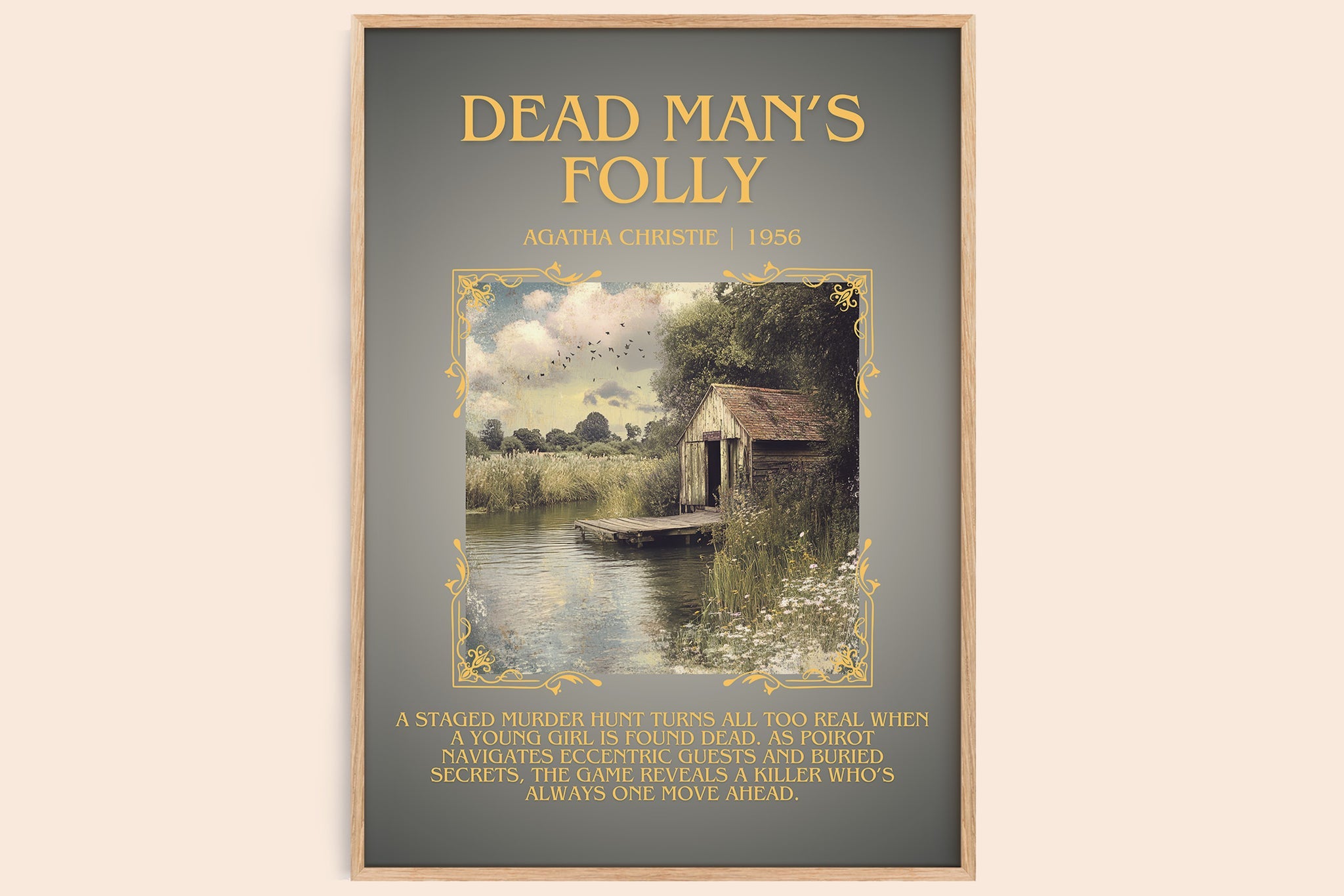 Dead Man's Folly Minimalist Book Poster by Agatha Christie