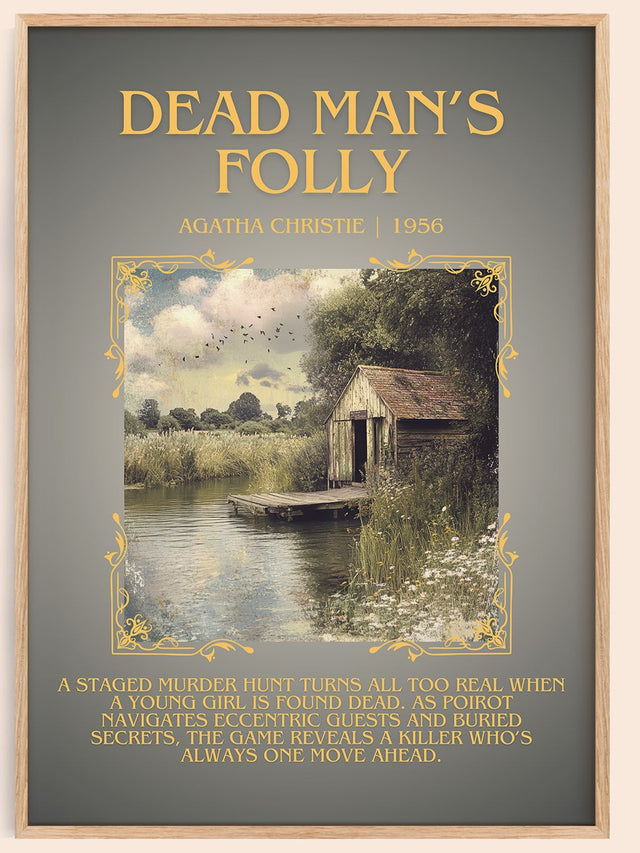 Dead Man's Folly Minimalist Book Poster by Agatha Christie
