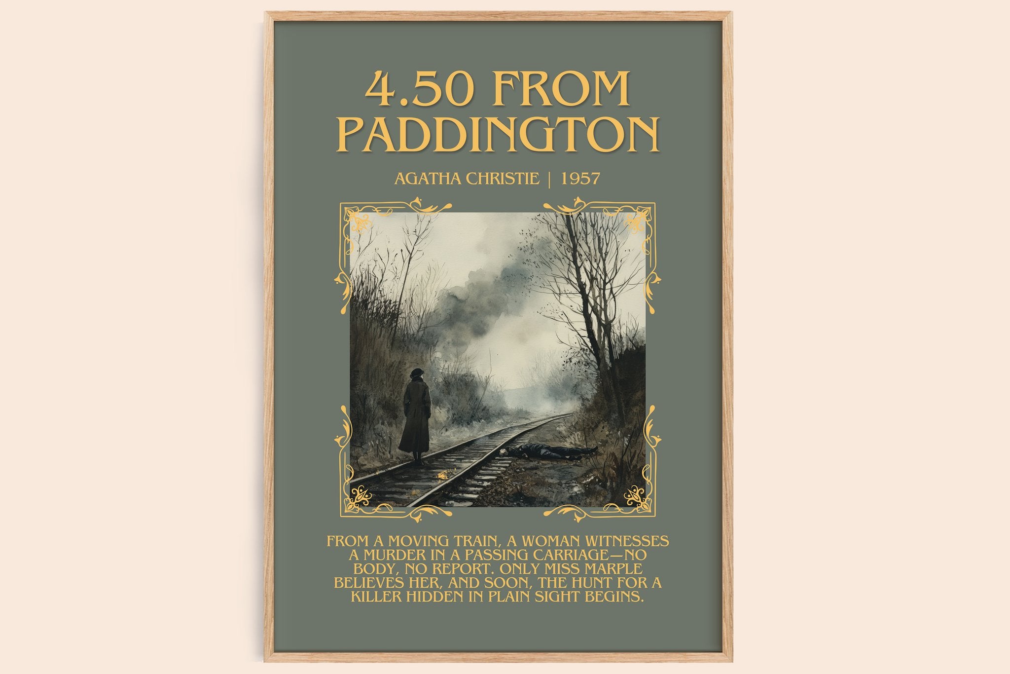 4.50 from Paddington Minimalist Book Poster by Agatha Christie