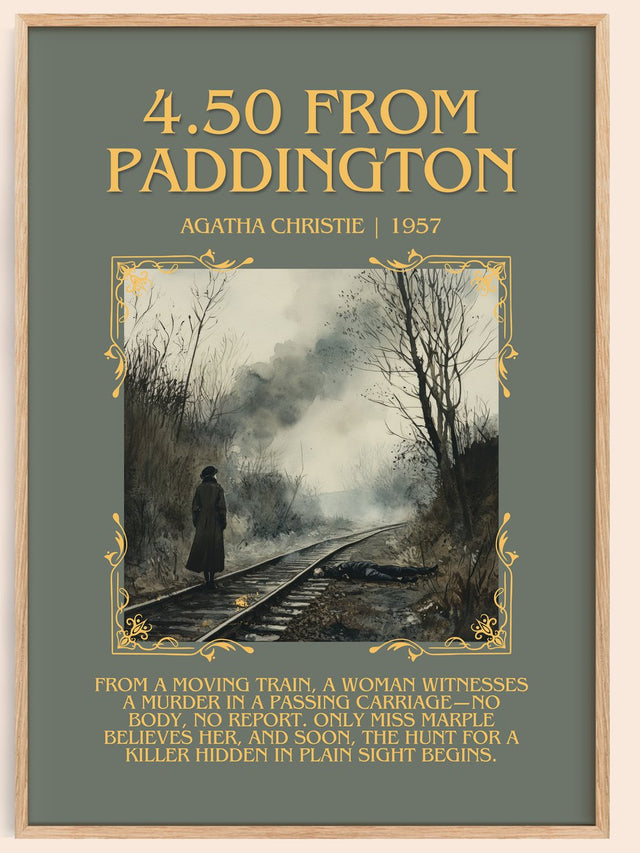 4.50 from Paddington Minimalist Book Poster by Agatha Christie