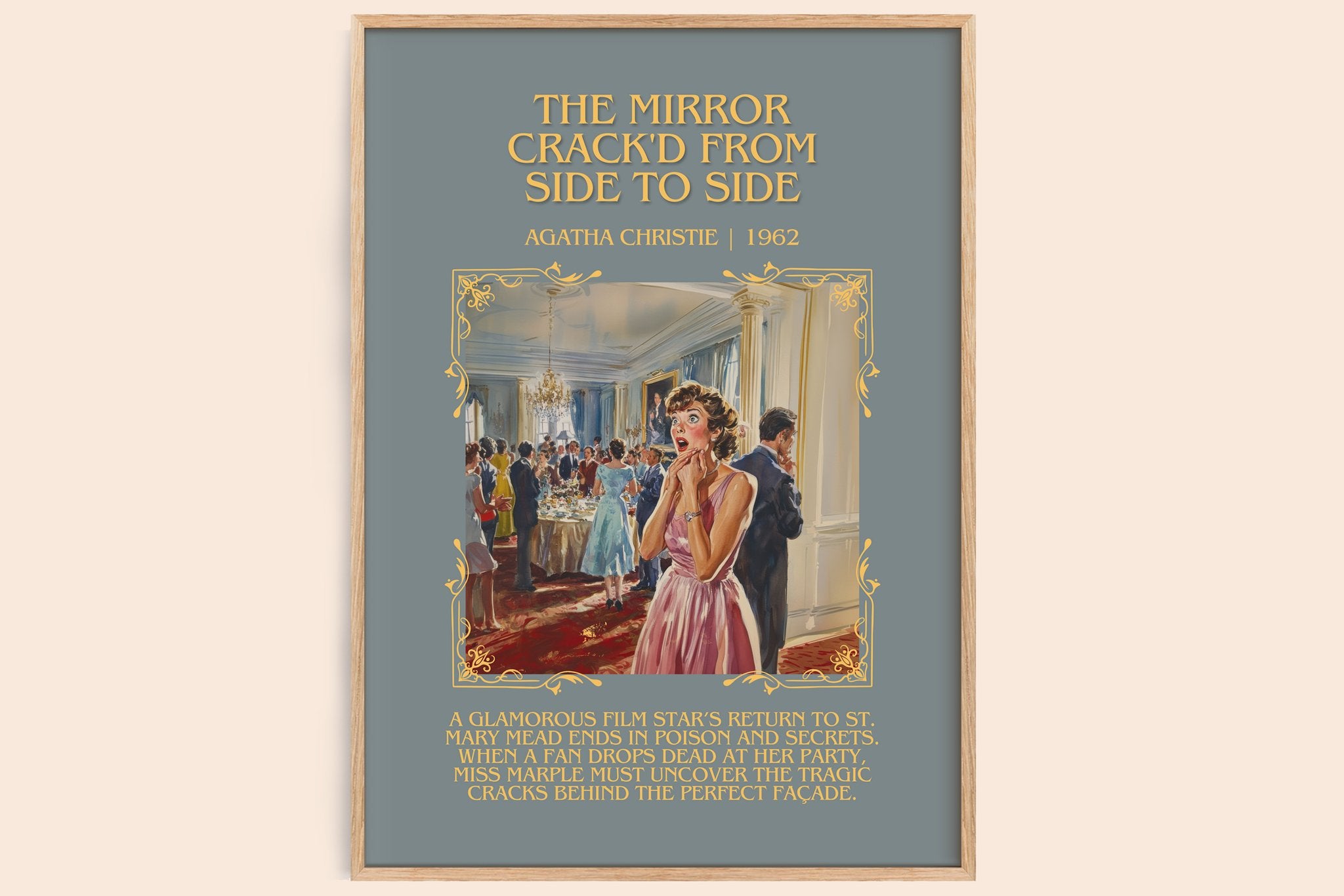 Mirror Crack'd from Side to Side Minimalist Book Poster by A. Christie
