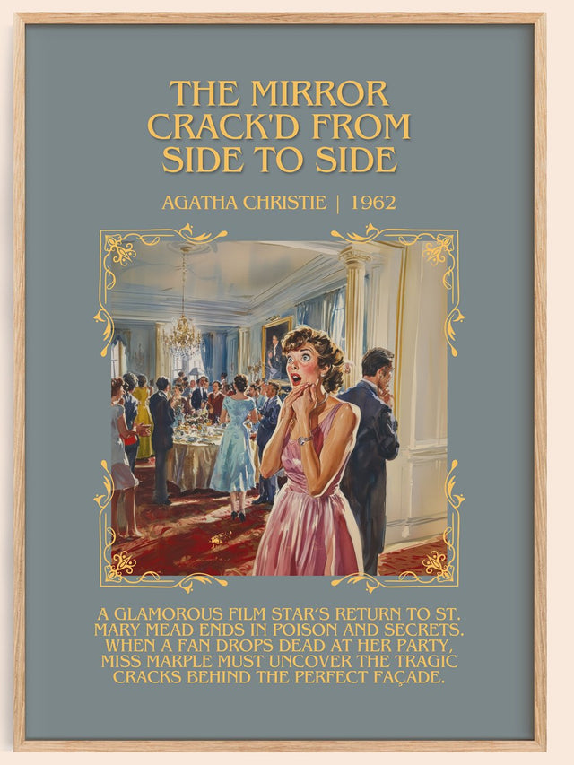 Mirror Crack'd from Side to Side Minimalist Book Poster by A. Christie