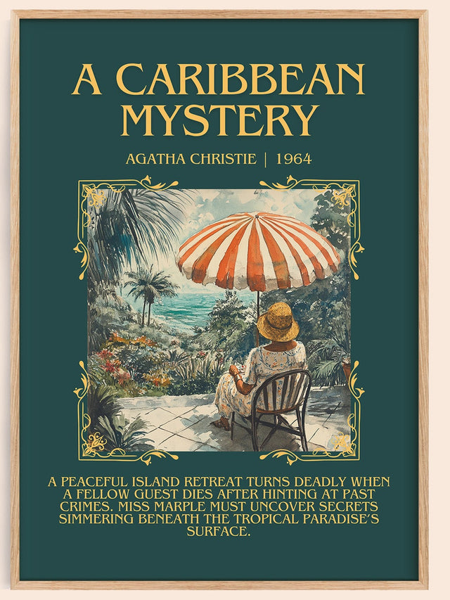 A Caribbean Mystery Minimalist Book Poster by Agatha Christie