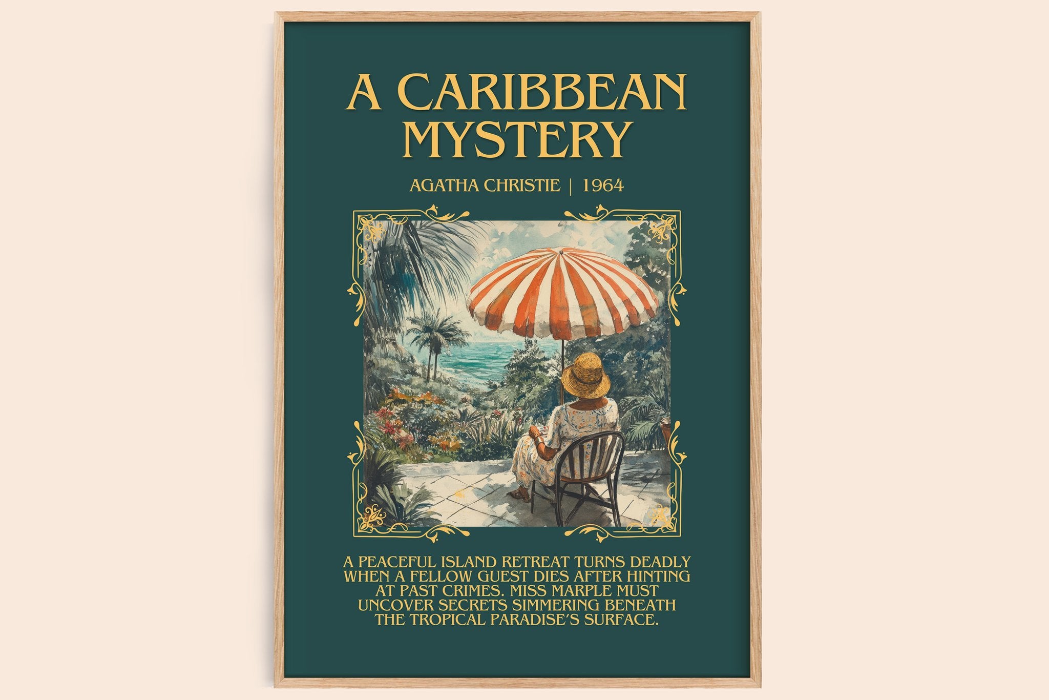 A Caribbean Mystery Minimalist Book Poster by Agatha Christie