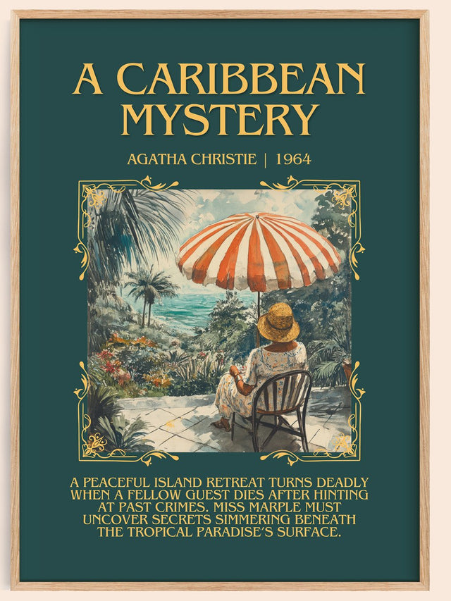 A Caribbean Mystery Minimalist Book Poster by Agatha Christie