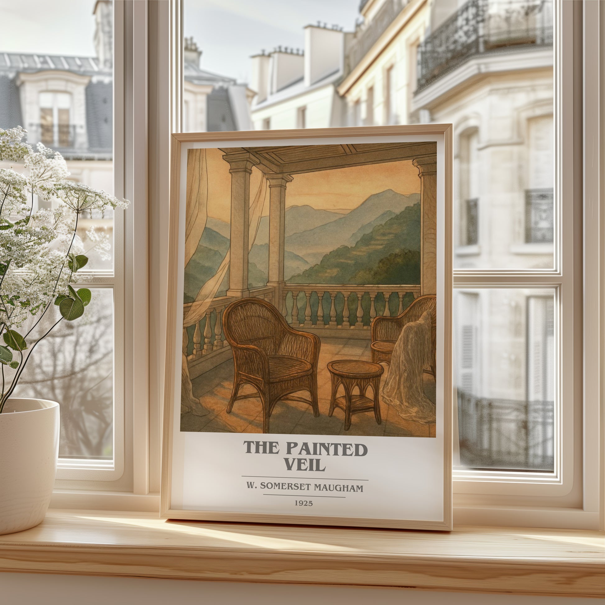 The Painted Veil book cover poster colour and style options – W. Somerset Maugham book art