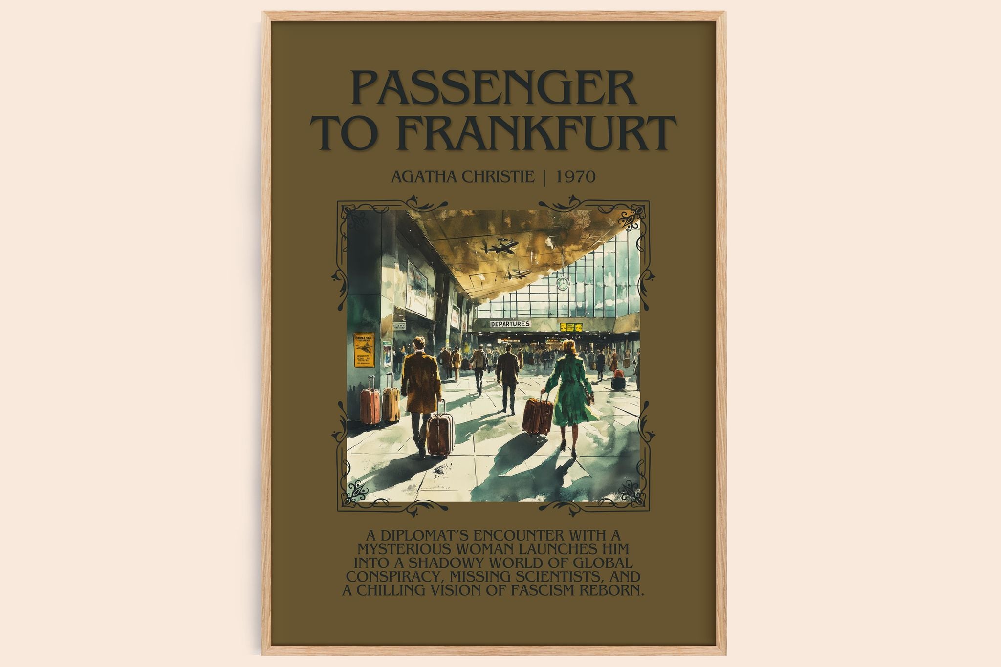 Passenger to Frankfurt Minimalist Book Poster by Agatha Christie