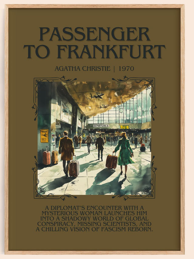 Passenger to Frankfurt Minimalist Book Poster by Agatha Christie
