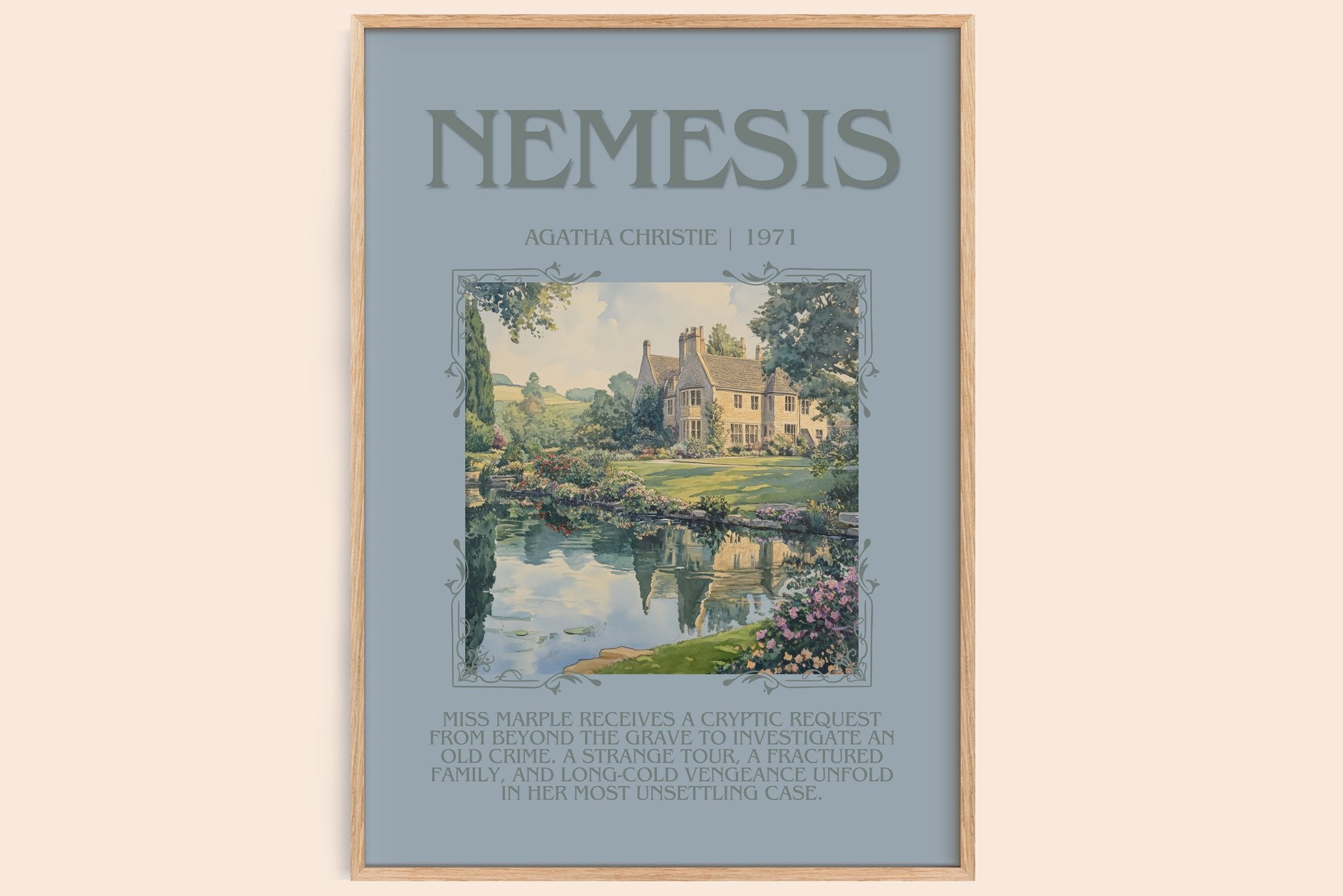 Nemesis Minimalist Book Poster by Agatha Christie