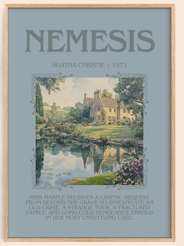 Nemesis Minimalist Book Poster by Agatha Christie
