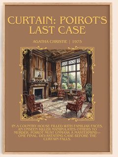 Curtain: Poirot's Last Case Minimalist Book Poster by Agatha Christie