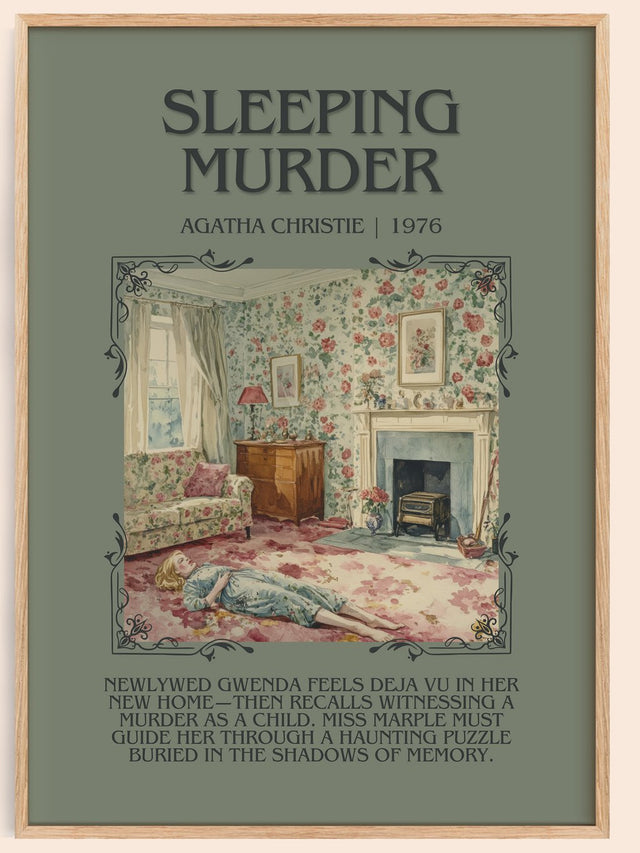 Sleeping Murder Minimalist Book Poster by Agatha Christie
