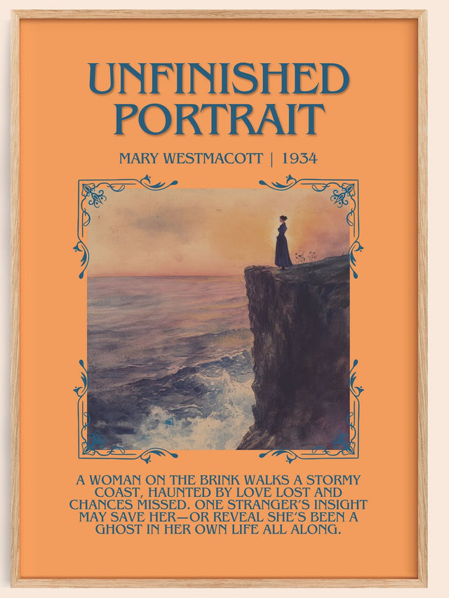 Unfinished Portrait Minimalist Book Poster by Mary Westmacott