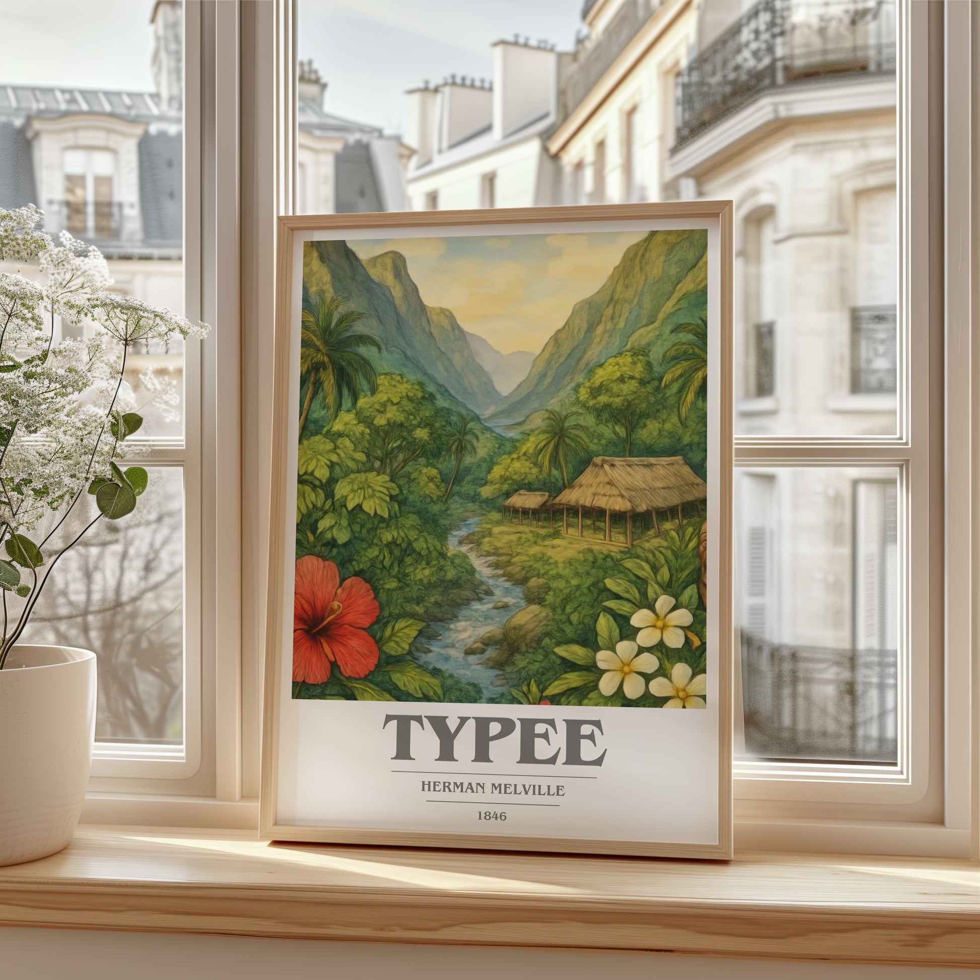 Typee book cover poster colour and style options – Herman Melville book art